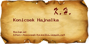 Konicsek Hajnalka névjegykártya