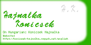 hajnalka konicsek business card